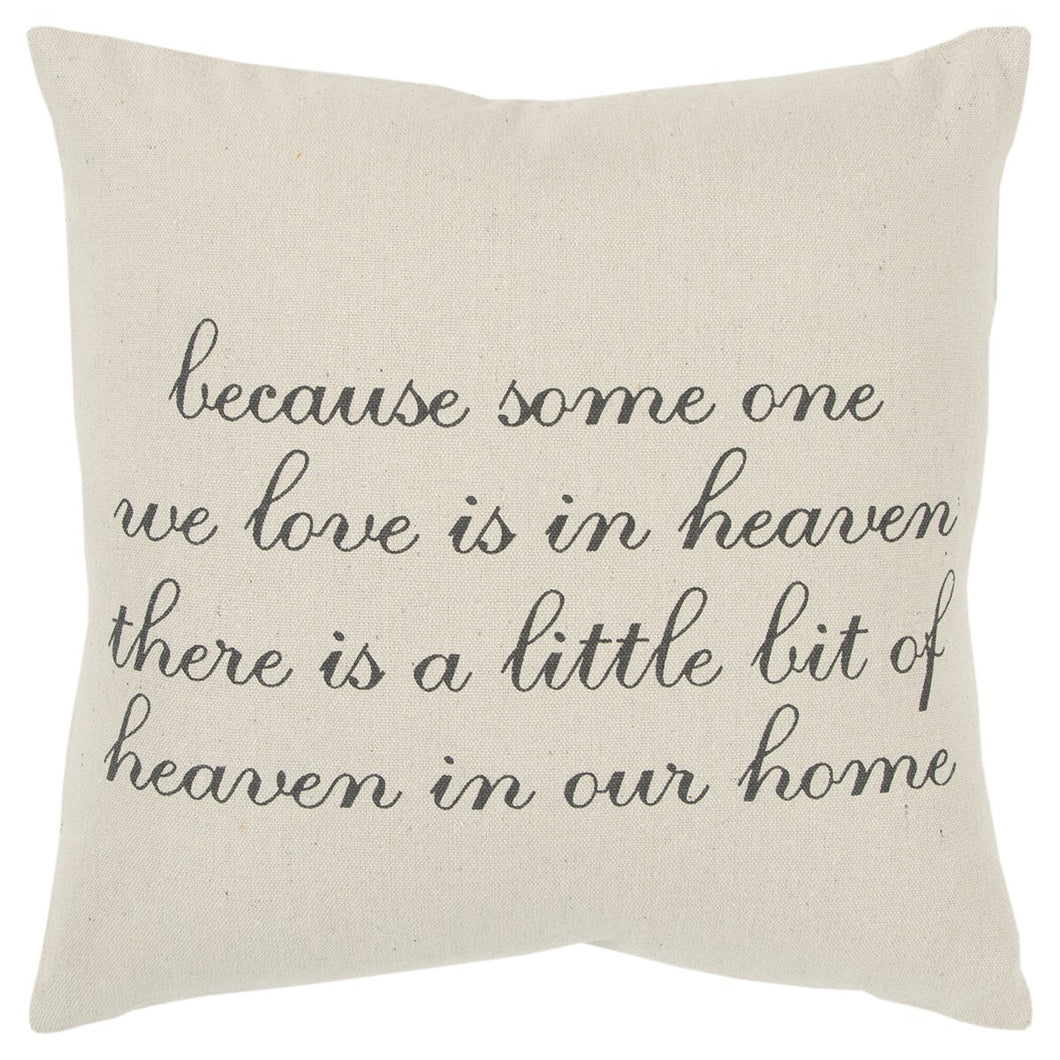 Gray Cream Heaven In Our Home Throw Pillow