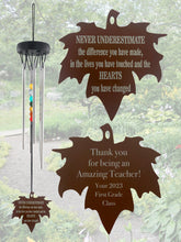 Thank You Gift Beaded Silver Wind Chime 18 inch Gift Wrapped Outdoor Garden Appreciation Gifts