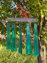 SALE: Memorial Gift in Aqua or Cobalt "Through the Storm" Acrylic Custom Wind Chime Sun Catcher Combo Sympathy Gift by Weathered Raindrop