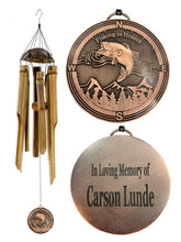 Memorial "Fishing in Heaven" Sympathy Gift Custom Bamboo Wind Chime by Weathered Raindrop