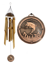 Memorial "Fishing in Heaven" Sympathy Gift Custom Bamboo Wind Chime by Weathered Raindrop