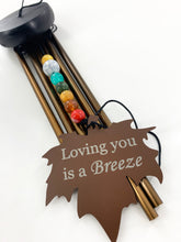 Love You Gifts Beaded Copper Leaf Wind Chime Gift Set for a Loved One