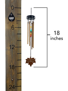 Love You Gifts Beaded Copper Leaf Wind Chime Gift Set for a Loved One