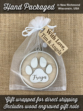 Pet Memorial Holiday Ornament in Memory of a Beloved Dog or Cat Modern Farmhouse Christmas Gift by Weathered Raindrop