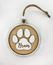 Pet Memorial Holiday Ornament in Memory of a Beloved Dog or Cat Modern Farmhouse Christmas Gift by Weathered Raindrop