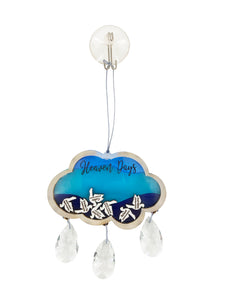 Sun Catcher Personalized Cloud Remembering Heaven Days Custom Doves Loved Ones Names, Birth Date & Heaven Date - Add More Through the Years