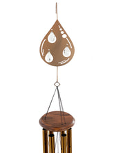 Teardrop Hanging Hook for Wind Chimes, Bird Feeders, Plants, Memorial Garden - Copper Raindrop with Crystal Prisms by Weathered Raindrop