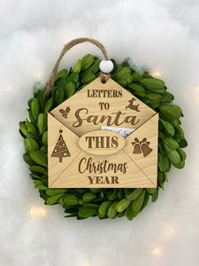 Kids Letter to Santa Holiday Ornament | Envelope Holds Letters | Keepsake Gift by Weathered Raindrop