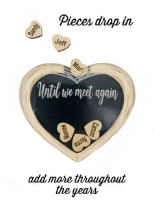 Until We Meet Again Memorial Heart Magnet Personalized Sympathy Gift, Add More Custom Names Throughout the Years, Honoring Those in Heaven