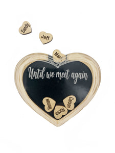 Until We Meet Again Memorial Heart Magnet Personalized Sympathy Gift, Add More Custom Names Throughout the Years, Honoring Those in Heaven