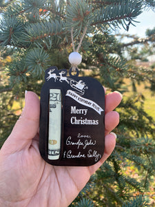 5 PACK: Money Holder Christmas Ornament Happy Birthday Jesus Holiday Faith Gift