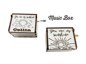 You Are My Sunshine-Mini Music Box Custom Memorial Rememberance Gift by Weathered Raindrop