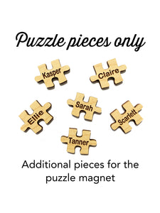 New Set of Puzzle Pieces: Reorder More Puzzle Pieces for We Love You to Pieces Puzzle Magnet - Puzzle Box Magnet Sold Separately - Add Throughout the Years