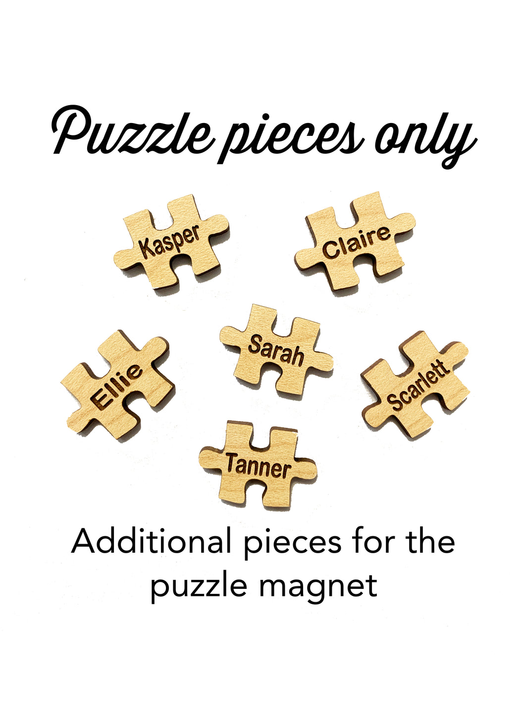New Set of Puzzle Pieces: Reorder More Puzzle Pieces for We Love You to Pieces Puzzle Magnet - Puzzle Box Magnet Sold Separately - Add Throughout the Years