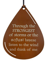 Memorial Teardrop Personalized Wind Chime Sympathy Gift Box Set After Loss - Listen to the Wind Windchimes