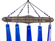 SALE: Memorial Gift in Aqua or Cobalt "Through the Storm" Acrylic Custom Wind Chime Sun Catcher Combo Sympathy Gift by Weathered Raindrop