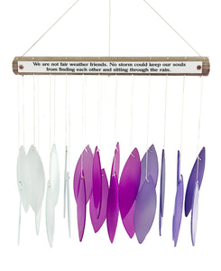 SALE: Friendship Sun Catcher Gift Stained Glass Wind Chime Sending Support During Tough Times Thinking of You Gifts by Weathered Raindrop