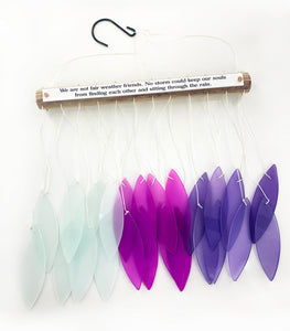 SALE: Friendship Sun Catcher Gift Stained Glass Wind Chime Sending Support During Tough Times Thinking of You Gifts by Weathered Raindrop