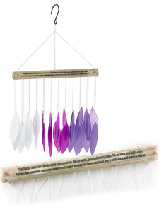 SALE: Stained Glass Memorial "This Family Does Loss" Acrylic Custom Purple Wind Chime Sun Catcher Combo Sympathy Gift by Weathered Raindrop