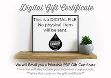 GIFT CERTIFICATE: Memorial Wind Chime Gift Set with Personalized Engraving, Chime of Choice, Printable 4x6 inch Certificate